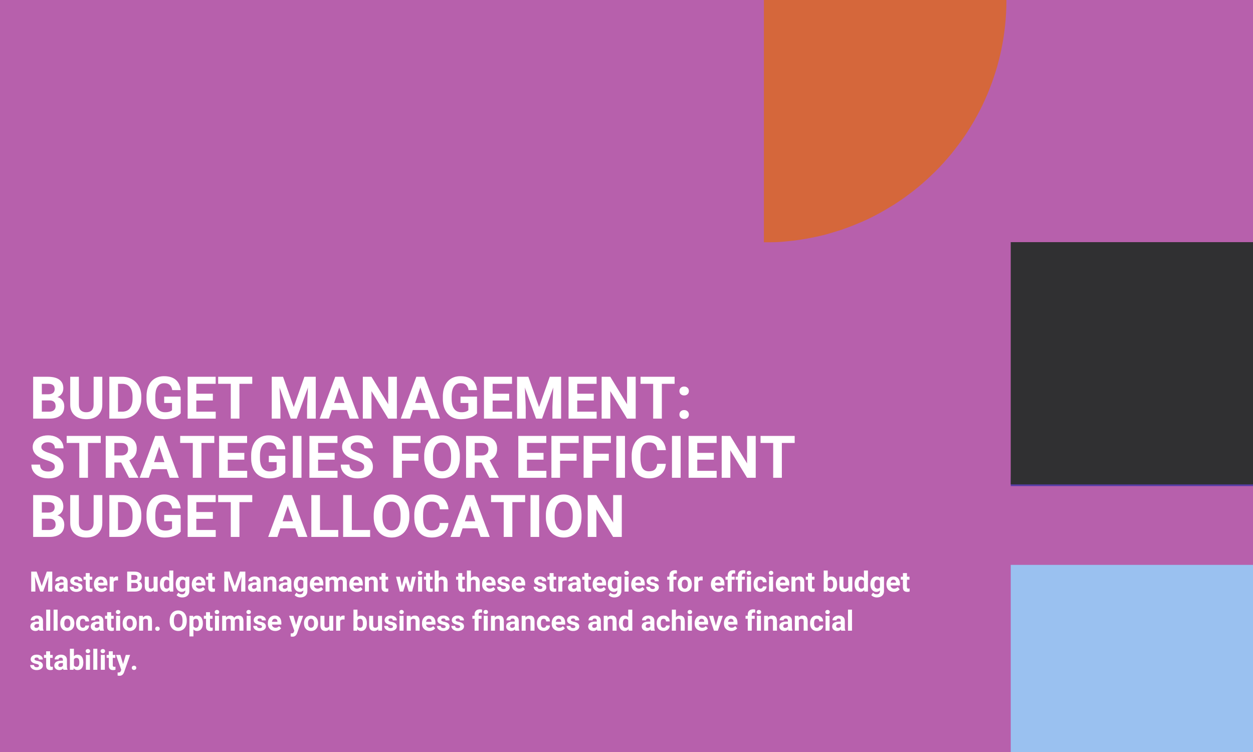 Budget Management: Strategies for Efficient Budget Allocation