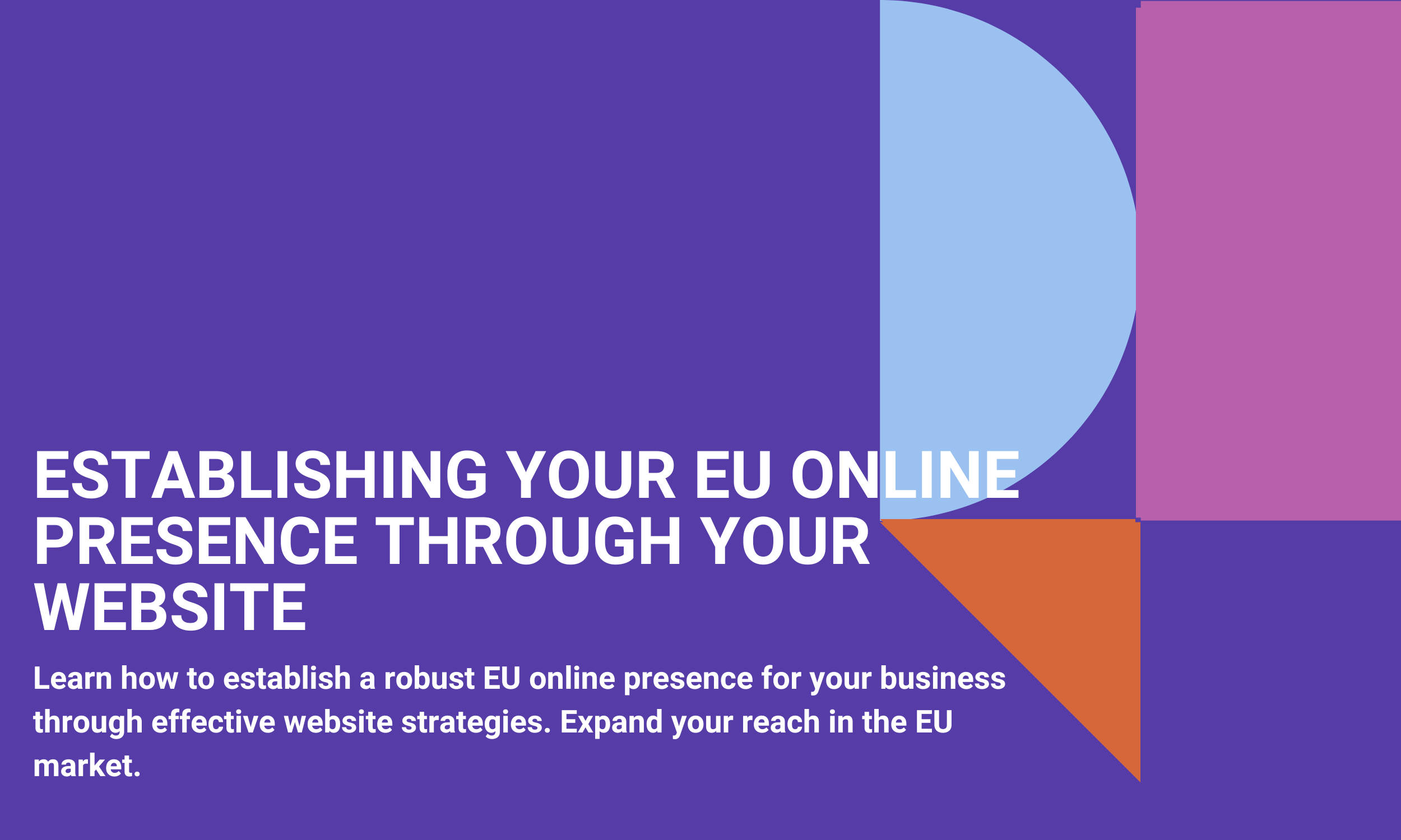 Establishing Your EU Online Presence Through Your Website