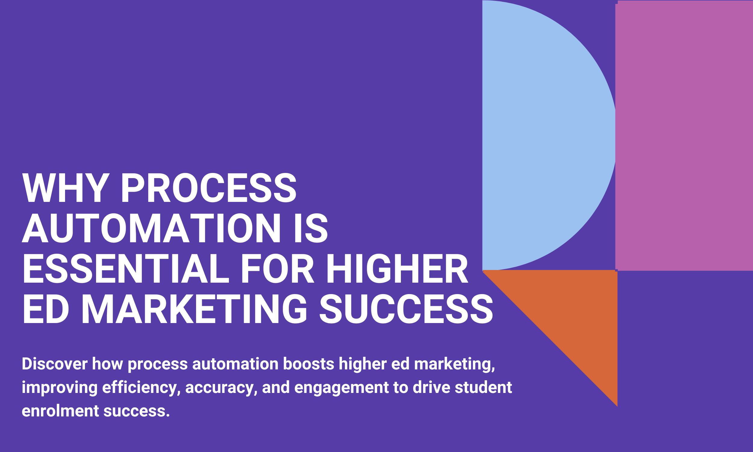 Why Process Automation is Essential for Higher Ed Marketing Success