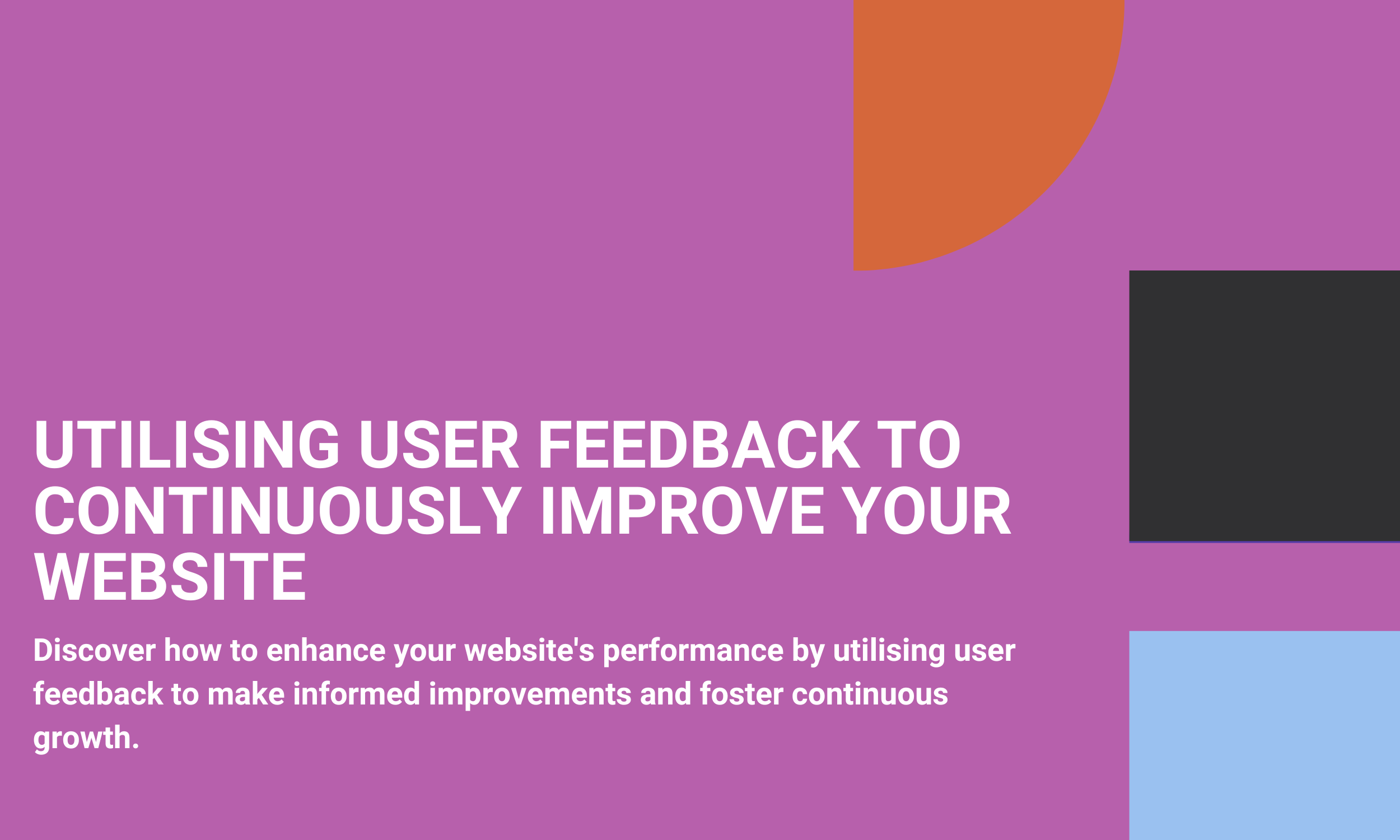 Utilising User Feedback to Continuously Improve Your Website