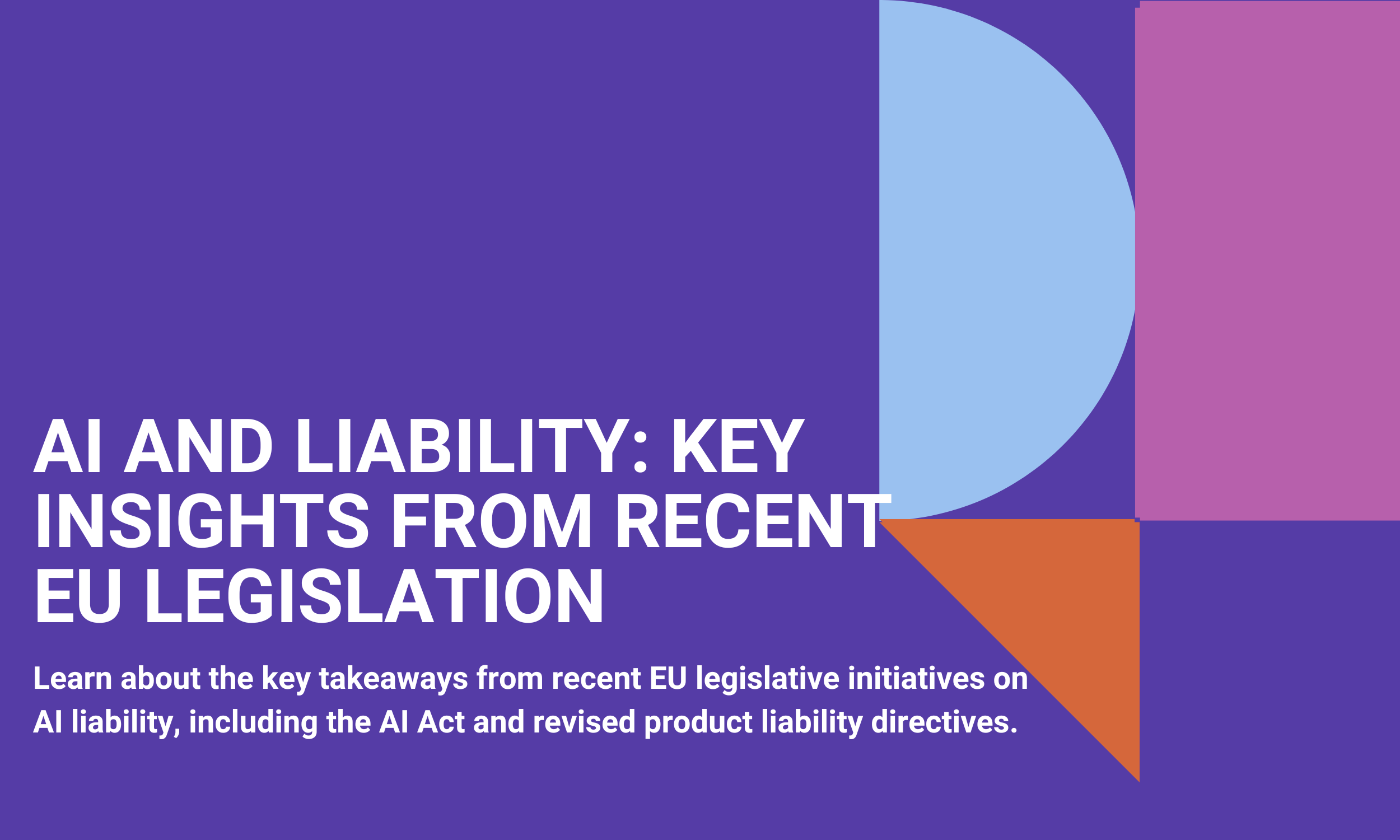 AI and Liability: Key Insights from Recent EU Legislation