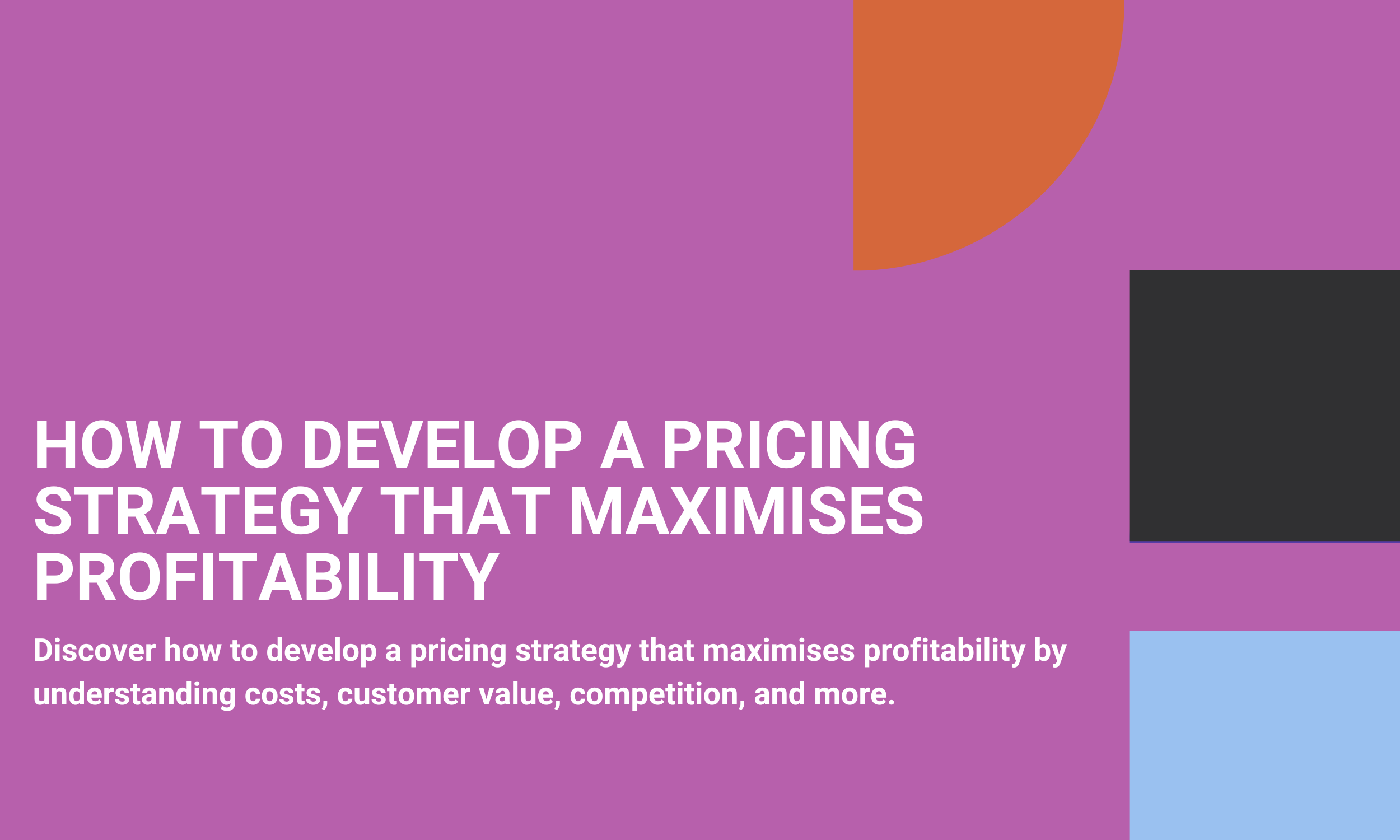 How to Develop a Pricing Strategy That Maximises Profitability