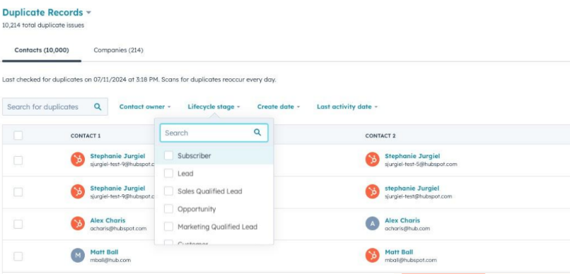 hubspot duplicate management tool